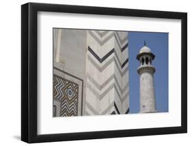 India, Agra, Taj Mahal. Memorial to Queen Mumtaz Mahal. Geometric Wall-Cindy Miller Hopkins-Framed Photographic Print