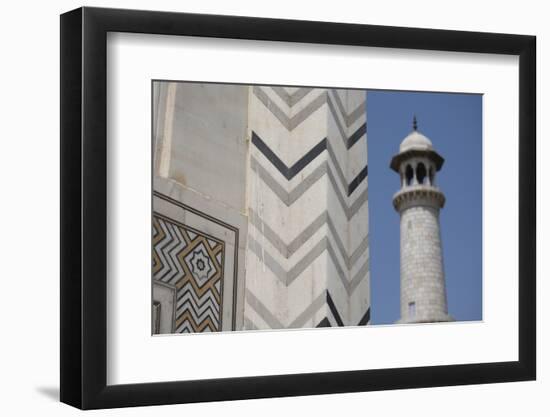 India, Agra, Taj Mahal. Memorial to Queen Mumtaz Mahal. Geometric Wall-Cindy Miller Hopkins-Framed Photographic Print