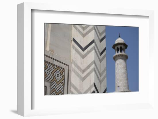 India, Agra, Taj Mahal. Memorial to Queen Mumtaz Mahal. Geometric Wall-Cindy Miller Hopkins-Framed Photographic Print