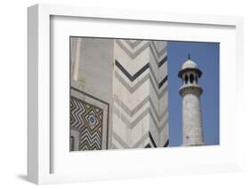 India, Agra, Taj Mahal. Memorial to Queen Mumtaz Mahal. Geometric Wall-Cindy Miller Hopkins-Framed Photographic Print