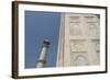 India, Agra, Taj Mahal. Ornate Marble Wall with Corner Tower-Cindy Miller Hopkins-Framed Photographic Print