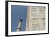 India, Agra, Taj Mahal. Ornate Marble Wall with Corner Tower-Cindy Miller Hopkins-Framed Photographic Print