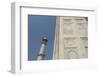 India, Agra, Taj Mahal. Ornate Marble Wall with Corner Tower-Cindy Miller Hopkins-Framed Photographic Print