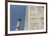 India, Agra, Taj Mahal. Ornate Marble Wall with Corner Tower-Cindy Miller Hopkins-Framed Photographic Print