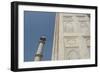 India, Agra, Taj Mahal. Ornate Marble Wall with Corner Tower-Cindy Miller Hopkins-Framed Photographic Print