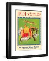 India and Pakistan by Clipper - Pan American World Airways-null-Framed Art Print