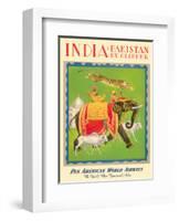 India and Pakistan by Clipper - Pan American World Airways-null-Framed Art Print