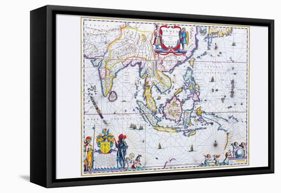 India and Southeast Asia-Willem Janszoon Blaeu-Framed Stretched Canvas