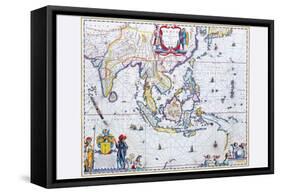 India and Southeast Asia-Willem Janszoon Blaeu-Framed Stretched Canvas