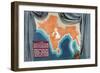 India and the British Isles Drawn to the Same Scale-Keith Henderson-Framed Giclee Print