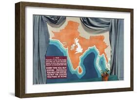 India and the British Isles Drawn to the Same Scale-Keith Henderson-Framed Giclee Print