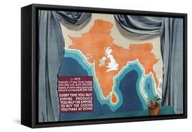 India and the British Isles Drawn to the Same Scale-Keith Henderson-Framed Stretched Canvas