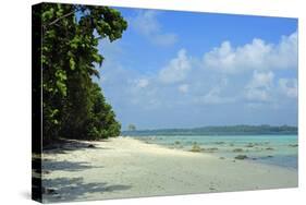 India, Andaman Islands, Havelock, White Sand Beach at Low Tide-Anthony Asael-Stretched Canvas