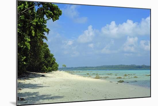 India, Andaman Islands, Havelock, White Sand Beach at Low Tide-Anthony Asael-Mounted Photographic Print