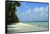 India, Andaman Islands, Havelock, White Sand Beach at Low Tide-Anthony Asael-Framed Stretched Canvas