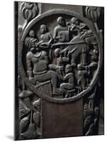 India, Bas-Relief Depicting Monkeys Using an Elephant to Pull a Tooth from a Giant-null-Mounted Giclee Print