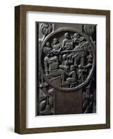 India, Bas-Relief Depicting Monkeys Using an Elephant to Pull a Tooth from a Giant-null-Framed Giclee Print