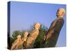 India, Bihar, Bodh Gaya (Aka Bodhgaya), Statues of Bodhisattvas, or 'Enlightened Beings', Garden in-Amar Grover-Stretched Canvas