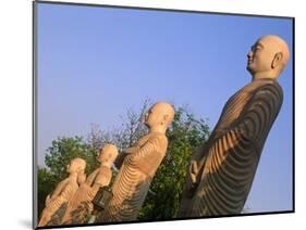 India, Bihar, Bodh Gaya (Aka Bodhgaya), Statues of Bodhisattvas, or 'Enlightened Beings', Garden in-Amar Grover-Mounted Photographic Print