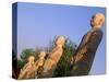 India, Bihar, Bodh Gaya (Aka Bodhgaya), Statues of Bodhisattvas, or 'Enlightened Beings', Garden in-Amar Grover-Stretched Canvas