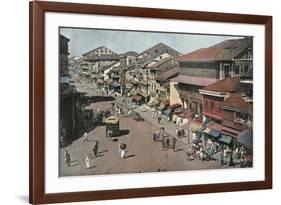 India, Bombay Street 1890-null-Framed Art Print