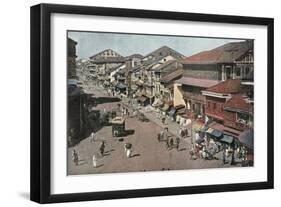 India, Bombay Street 1890-null-Framed Art Print