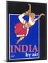 India by Air-Jean Pierre Got-Mounted Art Print