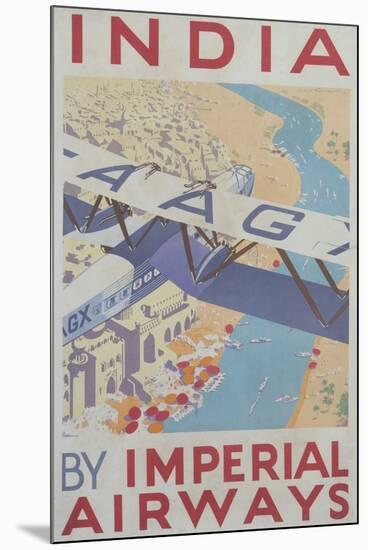 India by Imperial Airways Poster-null-Mounted Giclee Print