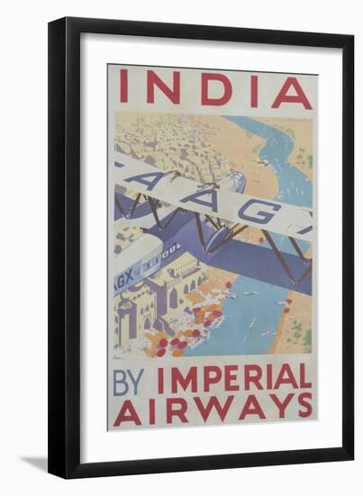 India by Imperial Airways Poster-null-Framed Giclee Print