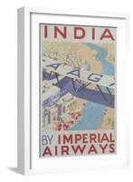 India by Imperial Airways Poster-null-Framed Giclee Print