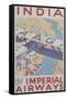 India by Imperial Airways Poster-null-Framed Stretched Canvas