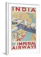 India by Imperial Airways-null-Framed Art Print