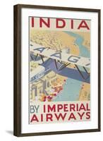 India by Imperial Airways-null-Framed Art Print