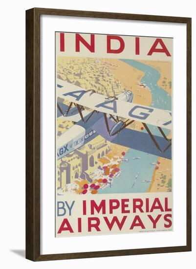 India by Imperial Airways-null-Framed Art Print