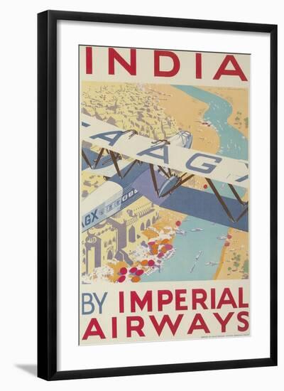 India by Imperial Airways-null-Framed Art Print