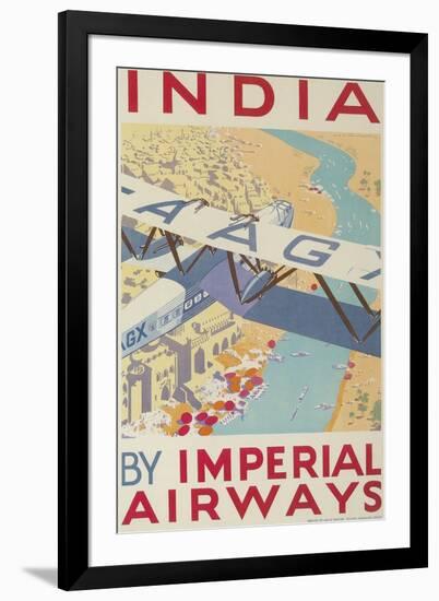 India by Imperial Airways-null-Framed Art Print