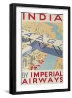 India by Imperial Airways-null-Framed Art Print