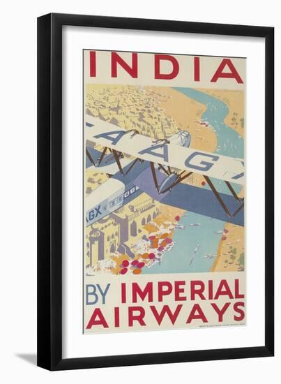 India by Imperial Airways-null-Framed Art Print