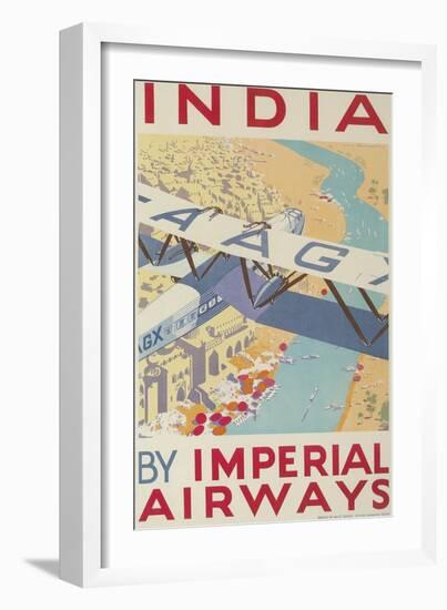 India by Imperial Airways-null-Framed Art Print