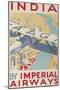 India by Imperial Airways-null-Mounted Art Print