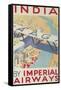 India by Imperial Airways-null-Framed Stretched Canvas