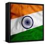 India Cloth Flag-Graphic Design Resources-Framed Stretched Canvas