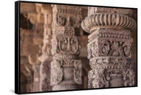 India. Column details at the Alai-Darwaza complex in New Delhi.-Ralph H. Bendjebar-Framed Stretched Canvas