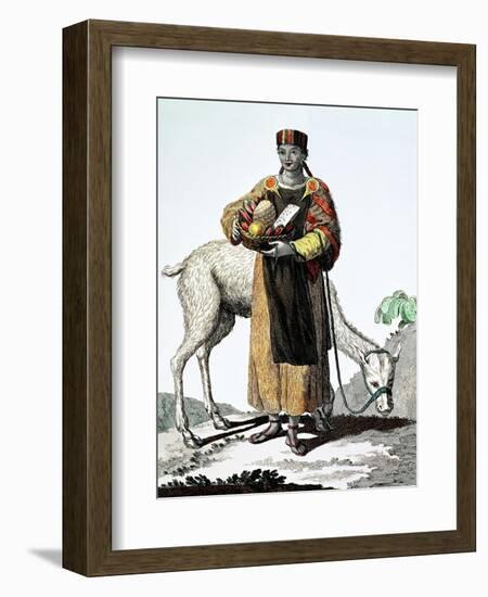 India Del Perú, Colección de Trajes, 1777, Grabado, Colección Privada, Francia-Juan de la Cruz Cano y Olmedilla-Framed Giclee Print