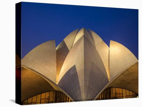 India, Delhi, New Delhi, Bahai House of Worship Know As the The Lotus Temple-Jane Sweeney-Stretched Canvas