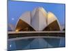 India, Delhi, New Delhi, Full Moon Over the Bahai House of Worship Know As the The Lotus Temple-Jane Sweeney-Mounted Photographic Print