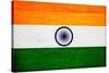 India Flag Design with Wood Patterning - Flags of the World Series-Philippe Hugonnard-Stretched Canvas