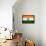 India Flag Design with Wood Patterning - Flags of the World Series-Philippe Hugonnard-Framed Stretched Canvas displayed on a wall