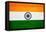 India Flag Design with Wood Patterning - Flags of the World Series-Philippe Hugonnard-Framed Stretched Canvas