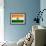 India Flag Design with Wood Patterning - Flags of the World Series-Philippe Hugonnard-Framed Premium Giclee Print displayed on a wall